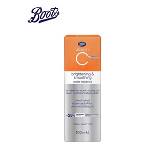 BOOTS VITAMIN C บู๊ทส์ วิตามิน ซี แอดวานซ์ ไบร์ทเทนนิ่ง แอนด์ สมูทติ้ง วอเตอร์ เอสเซนส์ 100 มล