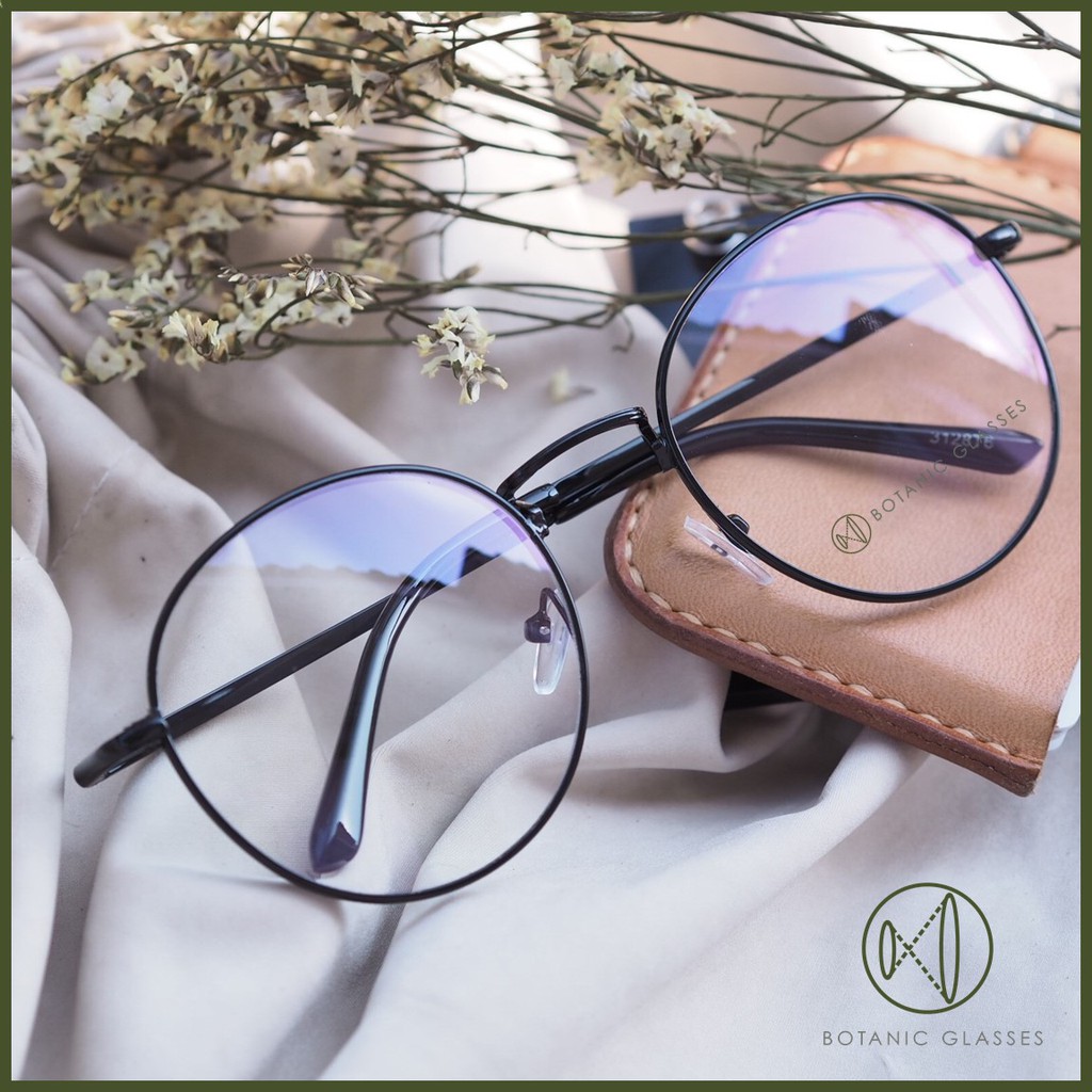 แว่นตา เลนส์กรองแสง สีดำ กรองแสงสีฟ้าสูงสุด95%กันUV99% แว่นตา กรองแสงBotanic Glasses ทรงหยดน้ำ
