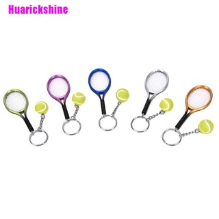 ราคา[Huarickshine] พวงกุญแจแฟชั่นพวงกุญแจโลหะรูปไม้เทนนิส 3D