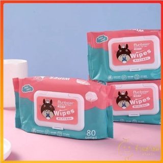 JinSAWASDEE ปลีก/ส่ง 60288 ทิชชู่เปียก 80 แผ่น กระดาษเปียก Baby Wipes กระดาษทิชชู่เปียก สูตรน้ำบริสุทธิ์ ผ้านุ่มชุ่มชื่น