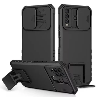Case For Samsung galaxy A50S A50 A30S A51 A31 A02 เคสสไลด์ปิดกล้อง กันกระแทก มีขาตั้งในตัวตั้งได้ กันรอยกล้องTPU+PC