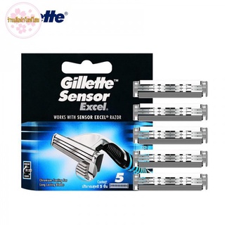 Gillette Sensor Excel มีดโกนหนวด ใบมีดคู่ 5 ชิ้น / แพ็ค