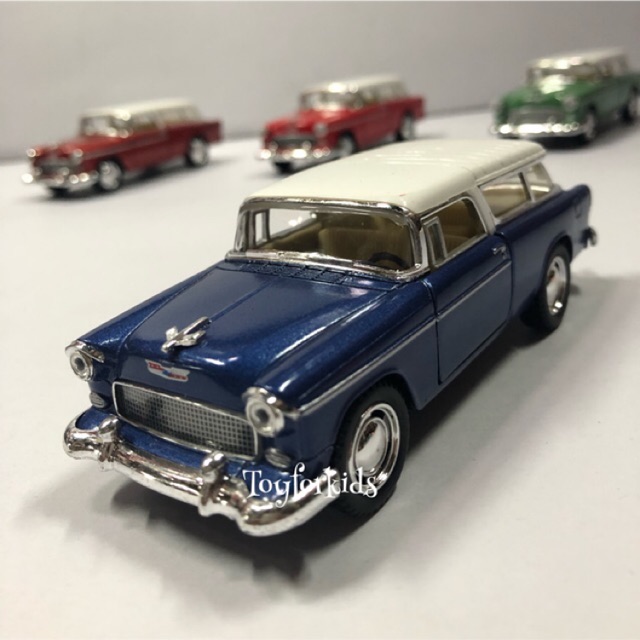 โมเดลรถเหล็ก Chevy Nomad 1955 โมเดลรถโบราณ
