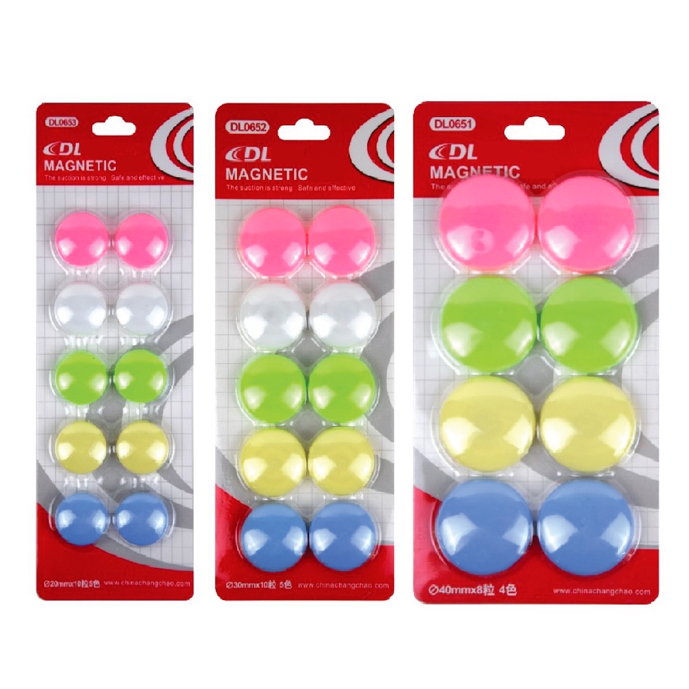 แม่เหล็กติดกระดาน เม็ดเเม่เหล็ก แม่เหล็กคละสี แม่เหล็กกลม สีพาสเทล ขนาด 20 มม. / 30 มม. / 40 มม.