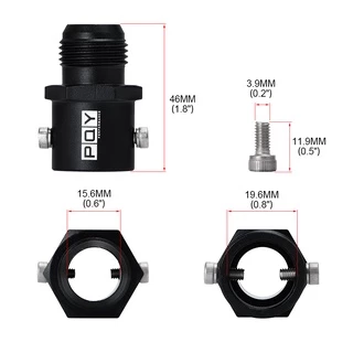 RESO 19 มม.AN10 Breather Fitting สําหรับ Honda Civic Acura K20 K24 เครื่องยนต์ฝาครอบวาล์วรถอุปกรณ์เสริม