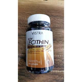 VISTRA Soy Lecithin 1200mg Plus Vitamin E 90 แคปซูล วิสทร้า ซอย เลซิติน 1200 มก./ รักษาท่อน้ำนมอุดตัน