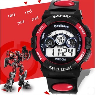 Sport Watch นาฬิกาข้อมือผู้ชาย-ผู้หญิงและเด็ก สายยางขาว ระบบ Digital