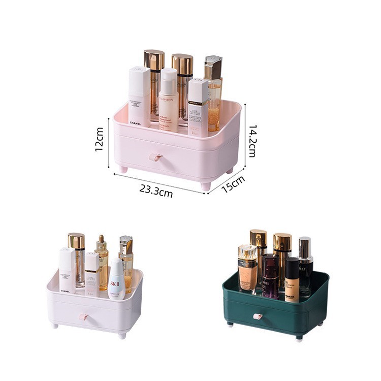 กล่องใส่เครื่องสำอางค์ ไม่มีฝา แบบมีลิ้นชัก พร้อมส่ง มาใหม่ TT001