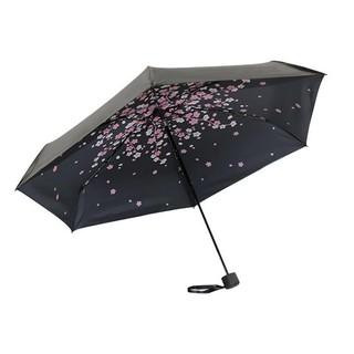 ร่มจิ๋วนาโน Black Lemon Umbrella พับ 5 ตอน - ลายซากุระ