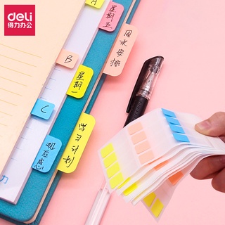 Deli สติกเกอร์แพลนเนอร์ 3 สี สําหรับคั่นหนังสือ คั่นหนังสือ คั่นหนังสือ คั่นหนังสือ กระดาษโน้ต สํานักงาน บ้าน โรงเรียน