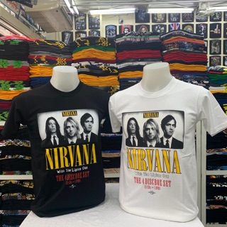 ลายวง nirvana เสื้อผ้าสบาย สกรีนสวย ไม่ยืดไม่ย้วย ไม่มีตะเข็บข้าง สินค้าตรงปก