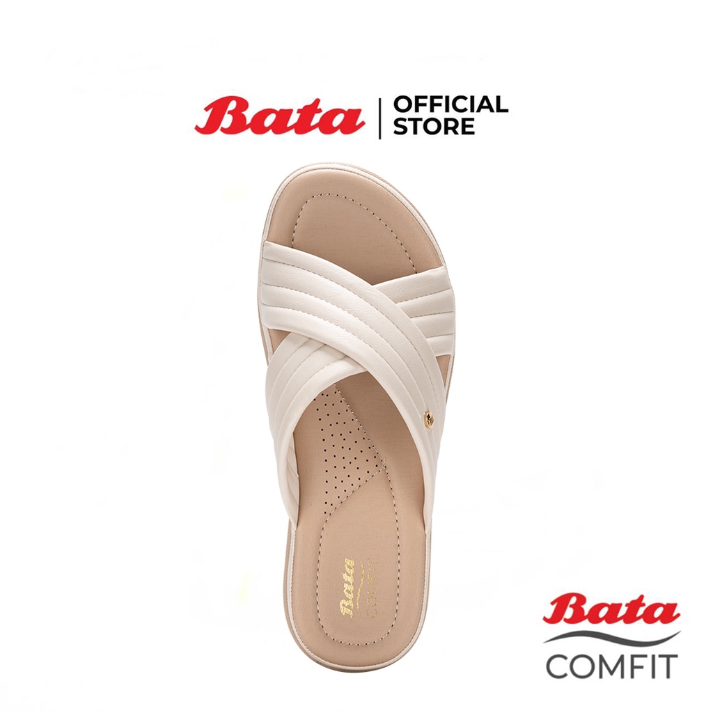 Bata Comfit บาจา คอมฟิต รองเท้าแตะเพื่อสุขภาพ รองรับน้ำหนักเท้าได้ดี สูง 1 นิ้ว สำหรับผู้หญิง รุ่น Talon สีครีม 6611634 - รูปที่ 3