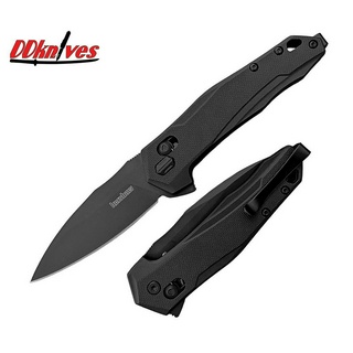 มีดพับ Kershaw Monitor DuraLock Knife D2 Black Oxide Spear Point Blade, Black GFN Handles (2041)