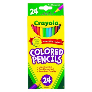 งานศิลปะ สีไม้ไร้สารพิษ CRAYOLA 24 สี อุปกรณ์เครื่องเขียน ของใช้ภายในบ้าน COLORED PENCILS CRAYOLA 24 COLORS