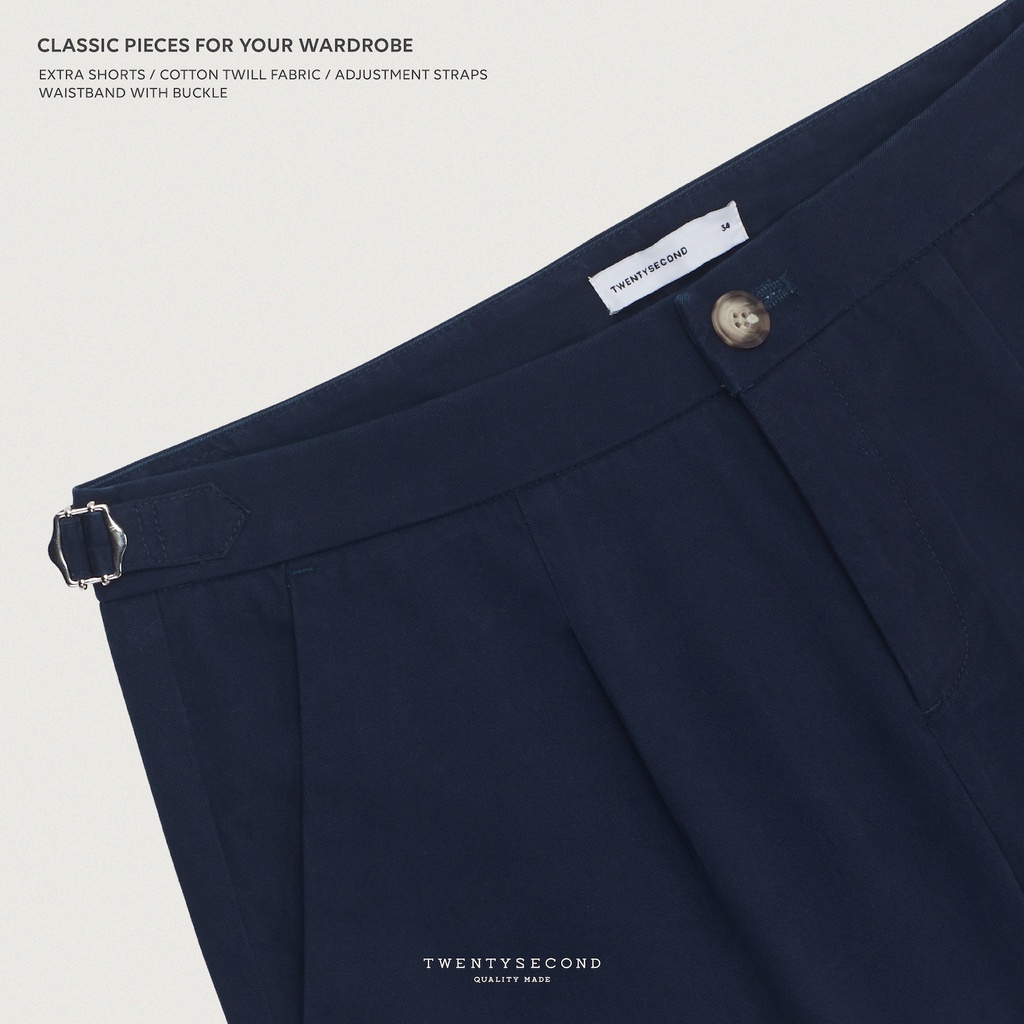 TWENTYSECOND กางเกงขาสั้น รุ่น Lennon chino shorts - สีน้ำตาล / Brown #4