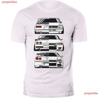 poypaidee 2021 [ออกแบบดั้งเดิม]สไตล์นิสสัน 2000 R32 R34 Gtr Evolution เสื้อยืดพิมพ์ลาย