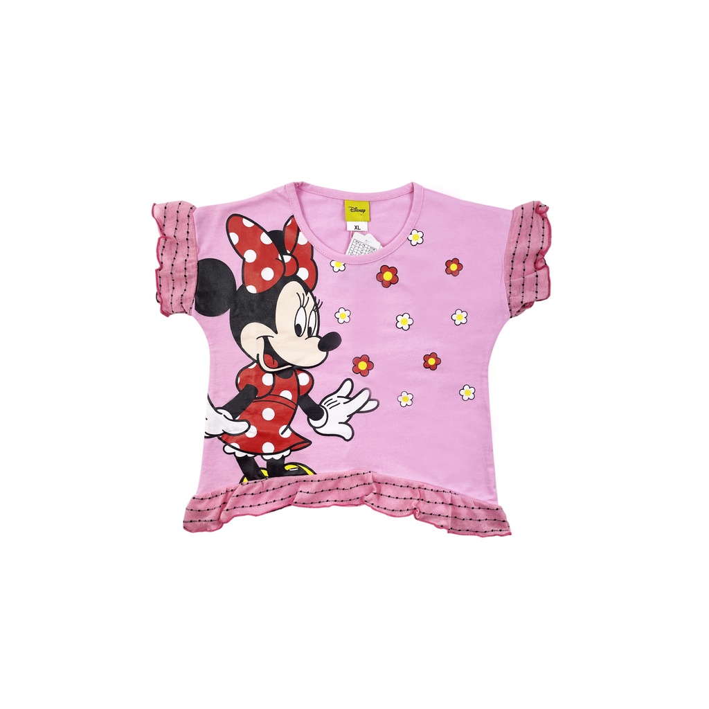 MICKEY : 081231 เสื้อแขนสั้นเด็กผู้หญิง ลิขสิทธิ์แท้