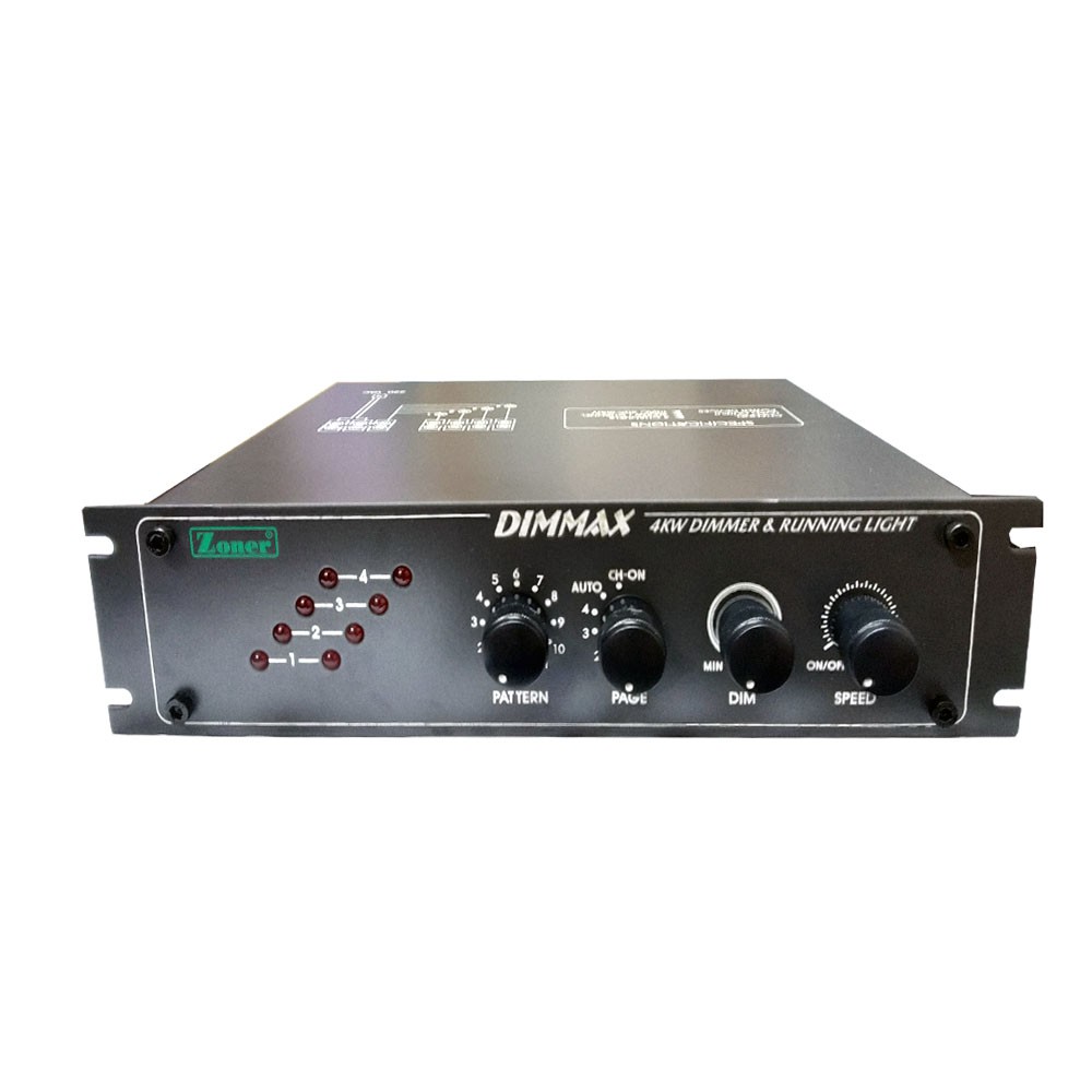 เครื่องควบคุมไฟวิ่ง DIMMAX 4 Ch /4000 Watt 220 VAC 50 Hz.48 Program & Auto