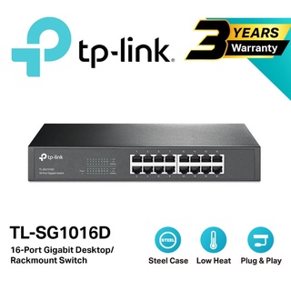 SWITCH (สวิตซ์) TP-LINK (TL-SG1016D) 16 PORTS GIGABIT PORT 10/100/1000 Mbps