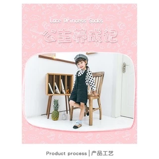 พร้อมส่ง ถุงเท้าเด็กหญิง ถุงเท้าลูกไม้ สำหรับเด็กอายุ 0-6 ปึ ลูกไม้ข้อสั้น สีหวานน่ารัก ลูกไม้2ชั้น