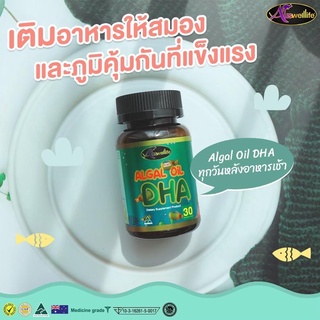 จัดส่งฟรี**Dha Algae Oil Auswellife AWL ดีเอชเอ สกัดจากสาหร่ายทะเล ช่วยเสริมพัฒนาการ ลูกน้อย เจริญอาหาร (1กระปุก30แคปซูล