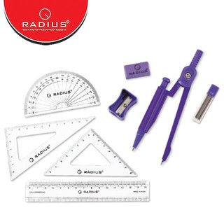 RADIUS ชุดเรขา I-PACK 8 ชิ้น (MATHEMATCIAL INSTRUMENT SET 8) 1 ชุด