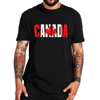 ถูกสุดๆเสื้อยืดลําลอง ผ้าฝ้าย 100% แขนสั้น พิมพ์ลาย Happy Canada Day แนวตลก ไซซ์ EU แฟชั่นฤดูร้อน สําหรับผู้ชาย และผู้หญ