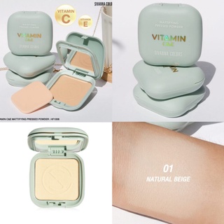 HF1006 SIVANNA VITAMIN C&amp;E MATTIFYING PRESSED POWDER ซิวานน่า แมททิฟายอิ้ง แป้งพัฟผสมรองพื้น