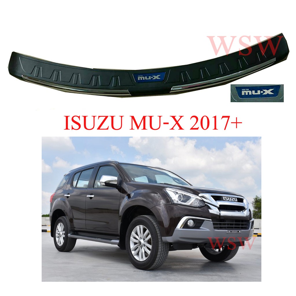 (1ชุด) กันรอยท้ายรถ อีซูซุ มิวเอ็กซ์ ปี 2016 - 2019 ชายบันไดประตูหลัง กันรอยประตูหลัง ISUZU MU-X SUV ของแต่งมิวเอ็กซ์