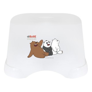 เก้าอี้เตี้ย ACCO WE BARE BEARS 22x32x21 ซม. สีขาว PLASTIC STOOL ACCO WE BARE BEARS 22X32X21CM WHITE