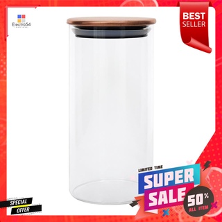 ขวดโหลแก้วฝาดึง KECH SS SLIM M 0.8 ลิตร สีใสGLASS CANISTER WITH PULL LID KECH SS SLIM M 0.8L CLEAR