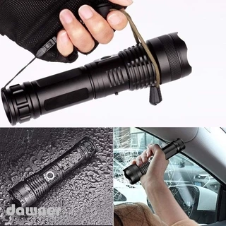 XINSITE ไฟฉายแรงสูง Led ไฟฉายยุทธวิธี USB ชาร์จ (พร้อมแบตเตอรี่ 18650) Cree XHP50