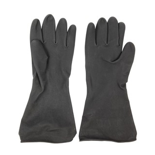 ถุงมือยาง ไซส์ L สีดำ กระทิง Latex Gloves Size L, Black Bull