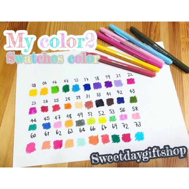 ปากกาเมจิก 2 หัว MY COLOR 2 เซ็ต 40 แท่ง 40 สี
