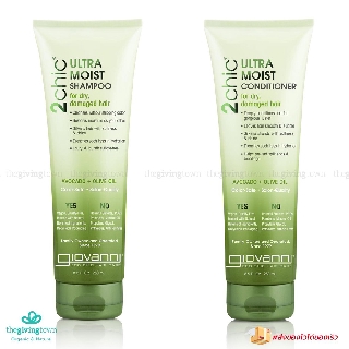 แชมพู ครีมนวดผม Giovanni 2Chic Ultra-Moist - Avocado &amp; Olive Oil 250 มล. Shampoo, Hair Conditioner IMPORTED