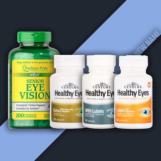 บำรุงสายตา บำรุงดวงตา ( Healthy Eyes with Lutein, Zeaxanthin ) ชนิดเม็ด 21st Century, Puritan