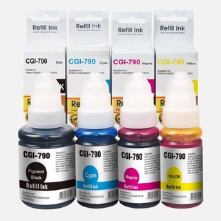 หมึกเติมอิงค์เจ็ทชุด 4 สี 790 CMYK รุ่น GI-790 BK, GI-790 C, GI-790 M, GI-790 YW