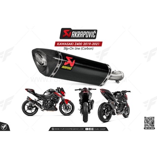 ท่อแต่ง Akrapovic Exhaust Slip-On Line (Carbon) New Shape KAWASAKI Z400 2019-2021