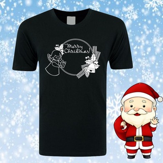 เสื้อยืดผ้าฝ้าย เสื้อยืดคริสต์มาส[CHRISTMAS NO.6 ] MERRY CHRISTMAS SHIRT/ CHRISTMAS T SHIRT / T-SHIRT / BAJU CHRISTMAS /