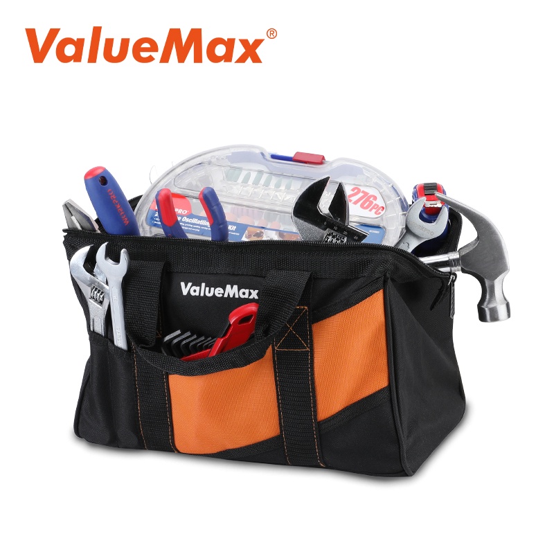 ValueMax 13 นิ้ว กระเป๋าเครื่องมือ กระเป๋าใส่เครื่องมือ กระเป๋าเดินทาง เครื่องมือช่างซ่อมรถ ชุดเครื่องมือช่าง แพ็คเกจช่างไฟฟ้า กระเป๋าช่าง