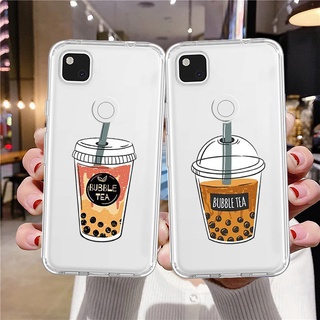 เคสโทรศัพท์มือถือแบบนิ่ม ใส ลายการ์ตูนเครื่องดื่มฤดูร้อน หรูหรา สําหรับ Google Pixel 2 2XL 3a 3XL 4a 5G 5