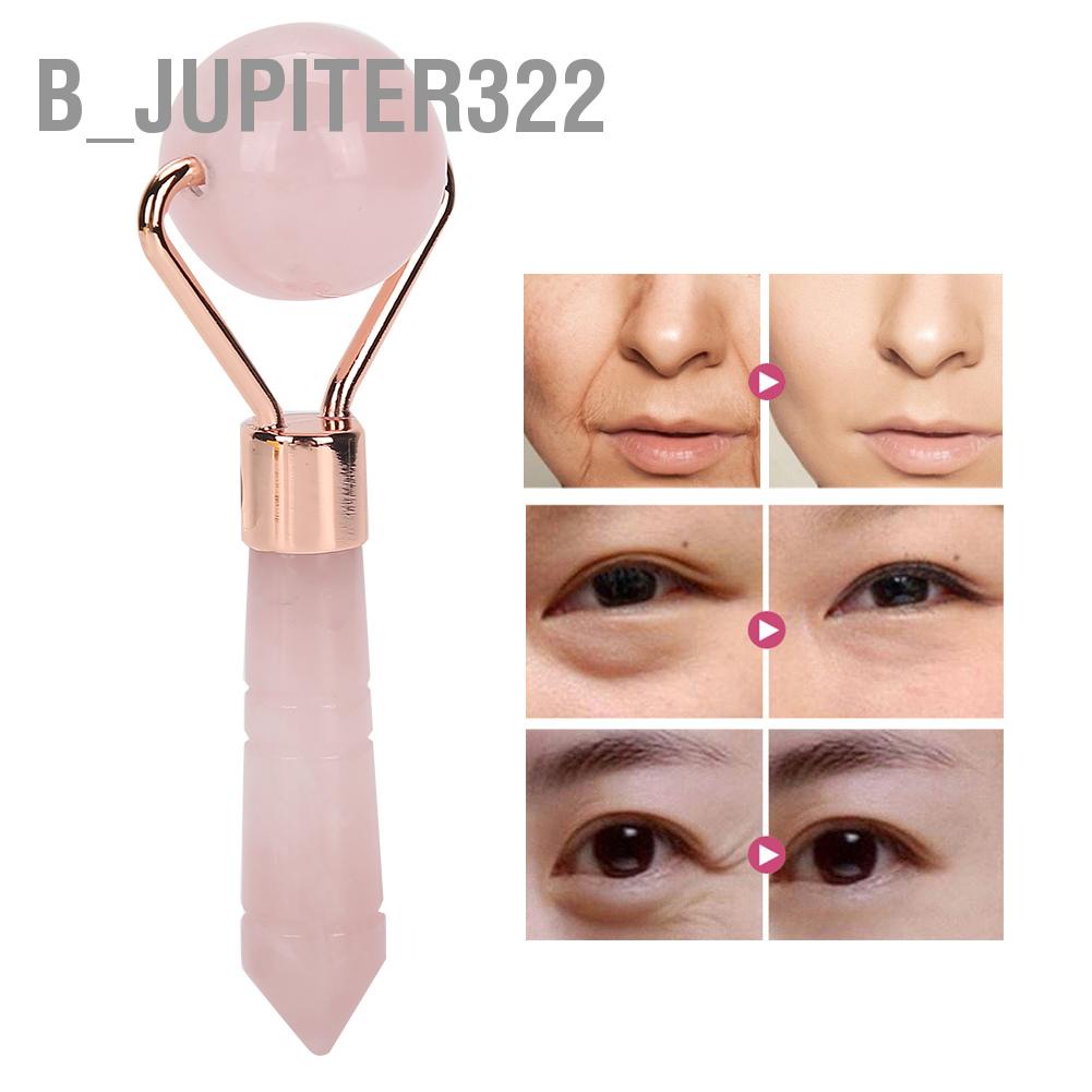 B_jupiter322 Rose Quartz Face Roller Massager Skin Tightening Lifting Anti‑Wrinkle Facial #4