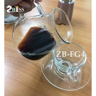 แก้วรองดริป รองกาแฟสด แก้วทนความร้อนสูง ZB-FG4,ZB-FG6 ✔สินค้าพร้อมส่ง