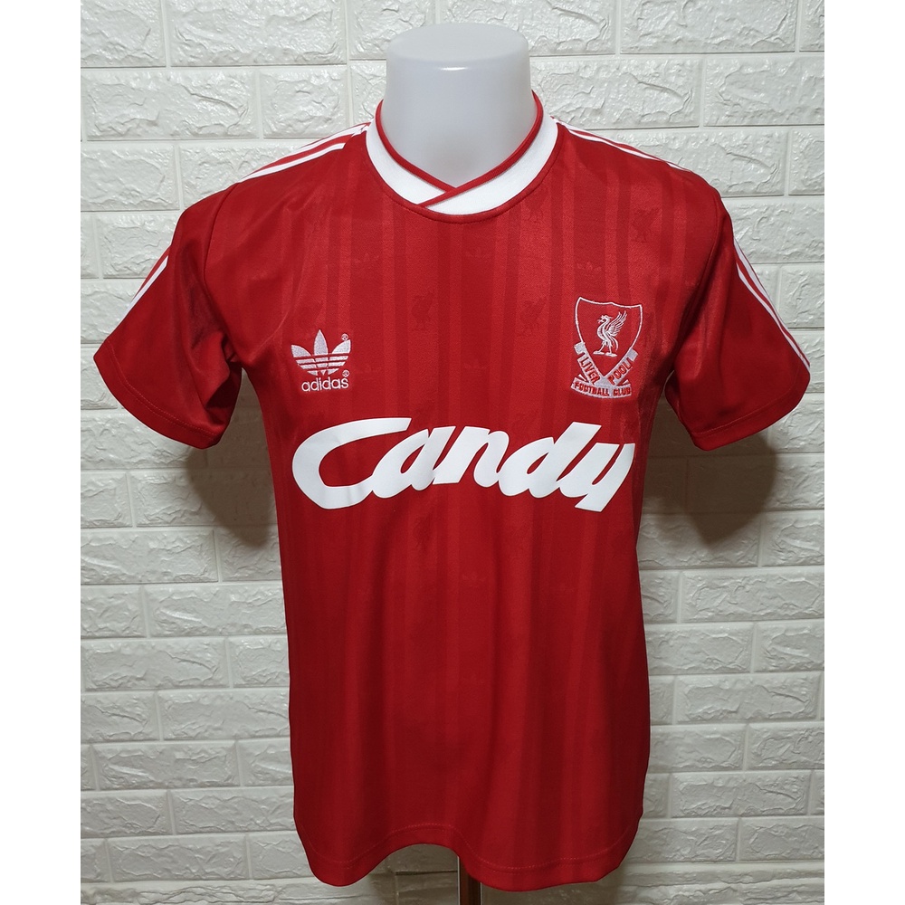 เสื้อฟุตบอลลิเวอร์พูล1988ย้อนยุคชุดเหย้า รูปถ่ายใหม่จากสินค้าจริง  Liverpool 1988 home Retro footbal