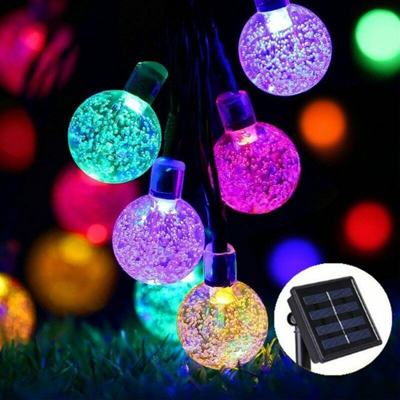 glitter bulb string lights