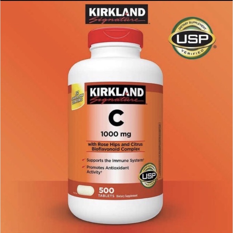(หมดอายุ 03/25) วิตามินซี เคิร์กแลนด์ Kirkland Signature Vitamin C 1000 mg. 500 tablets