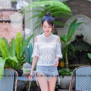 Sale ทั้งร้าน ถูกที่สุด เสื้อเปิดไหล่ ป้าย Ploy-lada