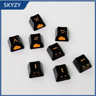 Lightning baby keycaps ABS บุคลิกภาพการส่งสัญญาณแสงการ์ตูนน่ารัก แป้นพิมพ์แบบเครื่องกล ปุ่มกด OEM ความสูง keycaps