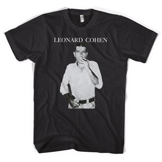 เสื้อยืดแขนสั้น พิมพ์ลาย Leonard Cohen S-3XL