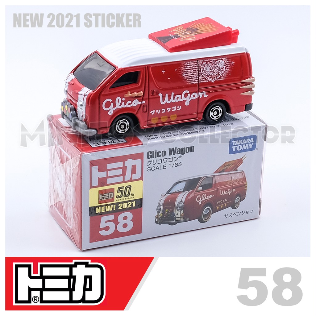 รถเหล็กTomica ของแท้ Tomica No. 58 Glico Wagon (มีสติ๊กเกอร์ First Lot 2021)